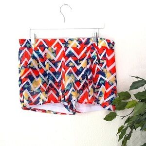 NWT Rewind Colorful White Zig Zag Shorts
